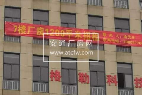 临平北七楼整层1200方标准厂房出租